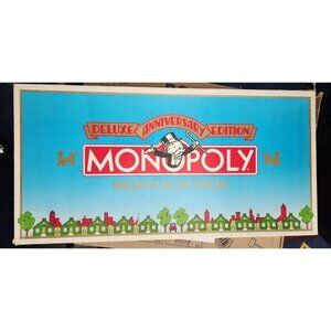 1984 Monopoly Deluxe Anniversary EDITION Vintage FANTASTIC SHAPE for Age!!